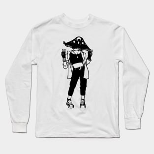 grunge gothic emo egirl black mushroom moon sparkles retro vintage converse star lofi fashion Long Sleeve T-Shirt